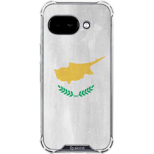 Cyprus Flag Distressed Google Pixel 9a Clear Case